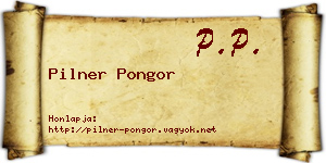 Pilner Pongor névjegykártya